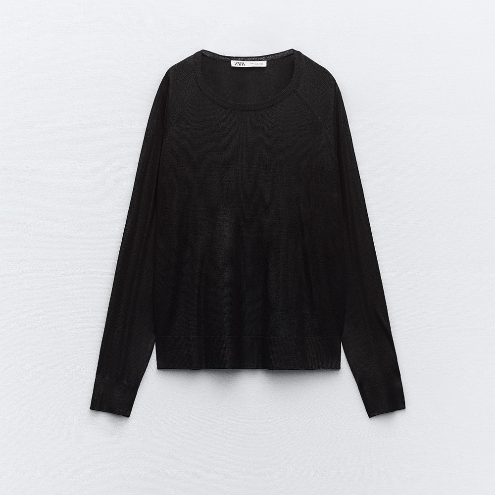 Zara Classic Black Long Sleeve Tee